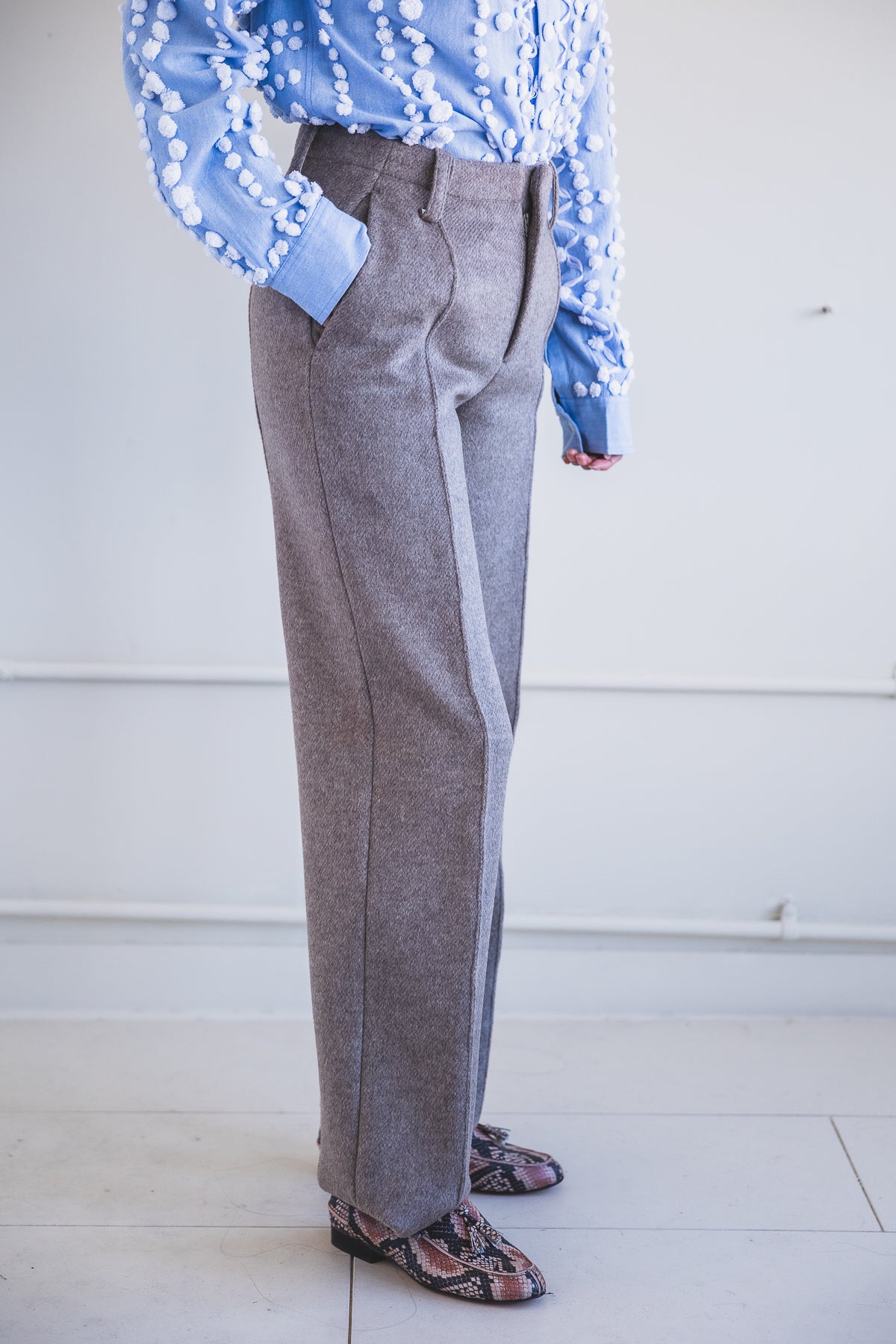 WINTER LAKE PANTS IN UNDYED GREY YAK