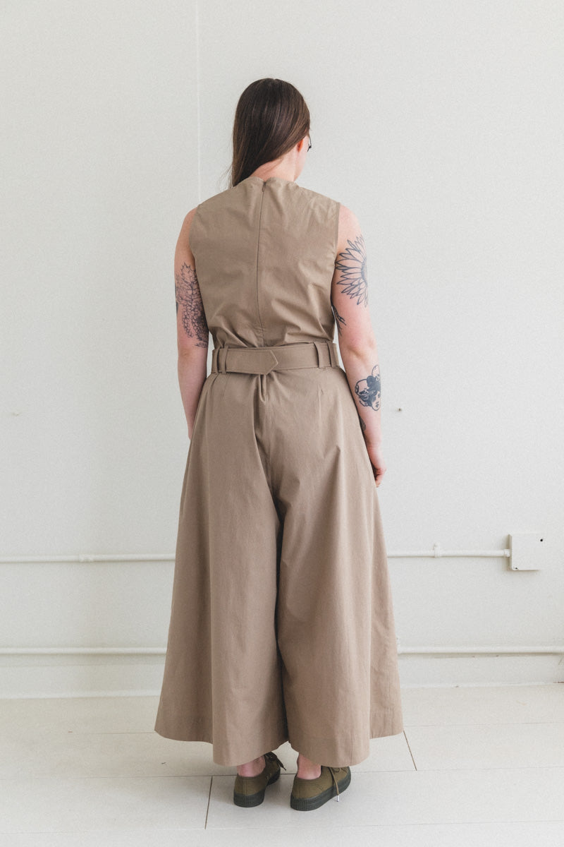 HAYDEE JUMPSUIT IN OYSTER POWDER COTTON