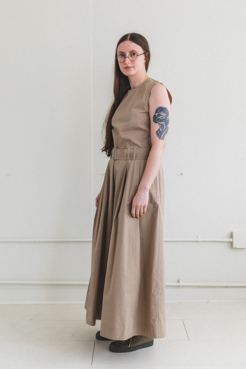 HAYDEE JUMPSUIT IN OYSTER POWDER COTTON