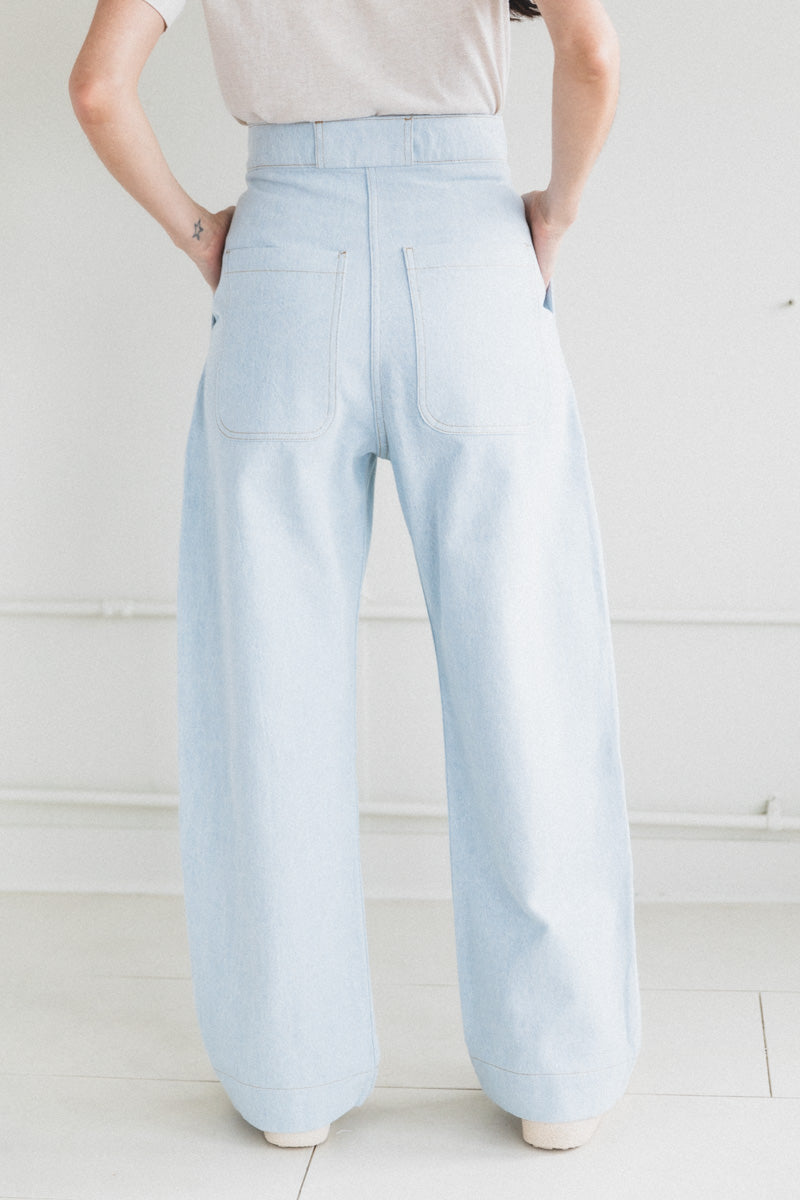 MEYER PANTS IN ICE BLUE BLEACHED DENIM