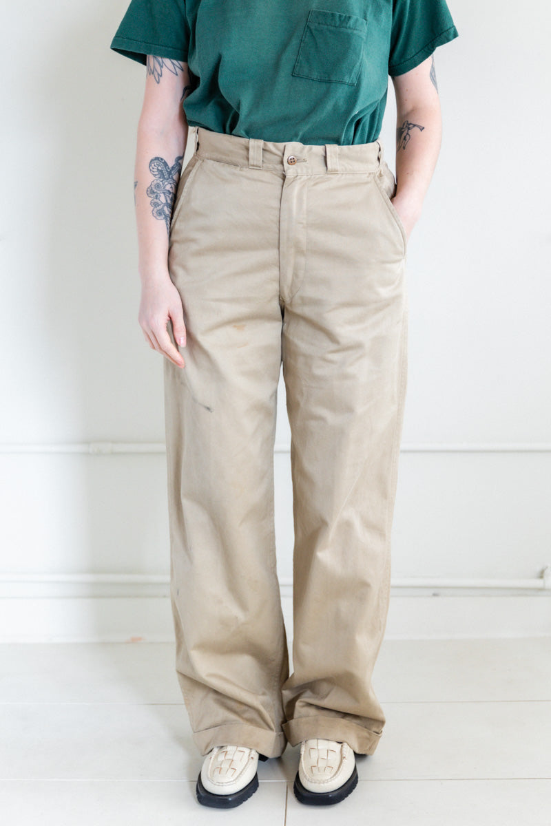 VINTAGE 1940'S MILITARY OFFICER KHAKI PANTS